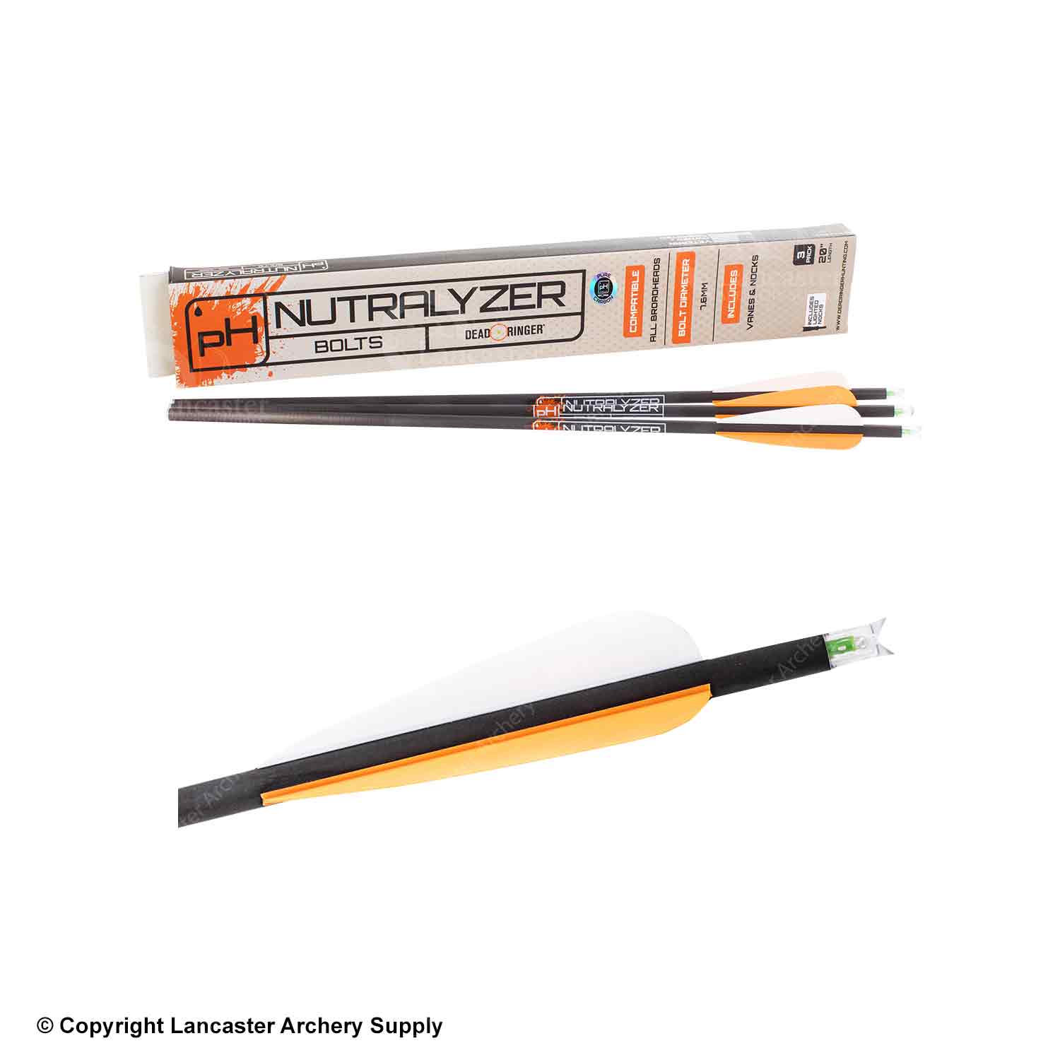Dead Ringer Nutralyzer Crossbow Bolts w/ Lighted Nocks (3 Pack) - Image 2