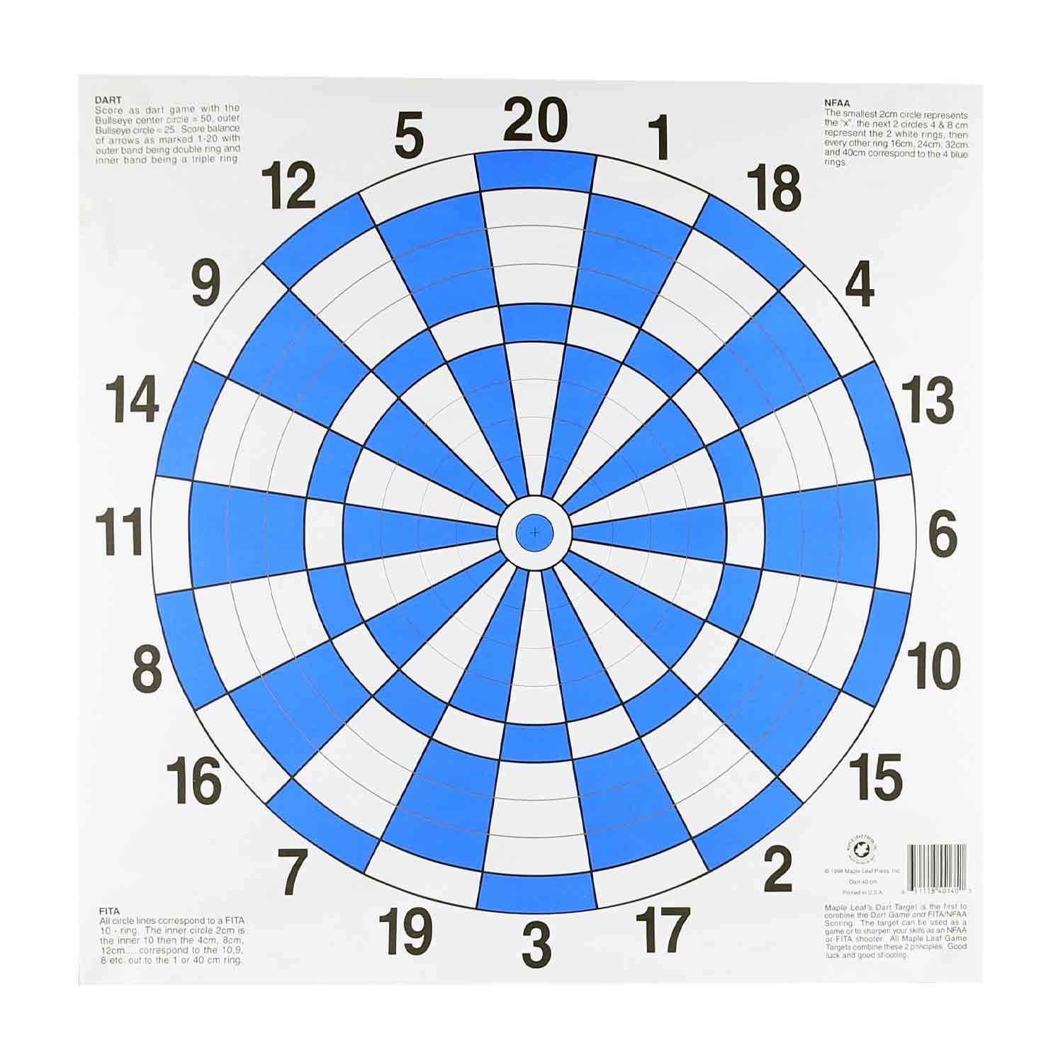 Maple Leaf 40cm Dart Target